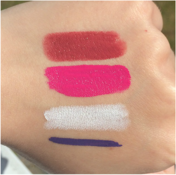 Nyx Haul | 'Doll' Lipstick / 'Pink Lust' Cream Lipstick / 'Milk' Jumbo Eye Crayon / 'Violet' Liquid Eyeliner | abibailey.co.uk